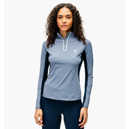 Polo 1/4 zip Horseware Stamina a maniche lunghe