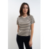 Tee-Shirt Harcour Tzimi donna - Lino / blu mare
