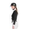 Polo da concorso Monica Horse Pilot maniche lunghe donna - Nero