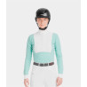Polo da concorso Monica Horse Pilot maniche lunghe donna - Verde mare