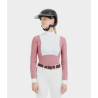 Polo da concorso Monica Horse Pilot maniche lunghe donna - Rosa mesa