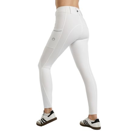 Pantaloni Montar MoZuna Refined Pintucks con cristalli gun metal full grip donna