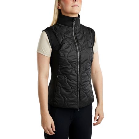 Gilet senza maniche Hybrid Montar MoMary con cristalli gun metal donna