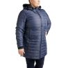Giacca trapuntata lunga Montar MoKately Curve donna - Blu marino scuro