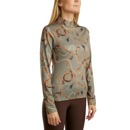 Polo a maniche lunghe Montar stampato Haily bridle donna