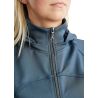 Giacca softshell full zip Montar MoBlair con cappuccio amovibile cristalli gun metal donna - Ardesia scura