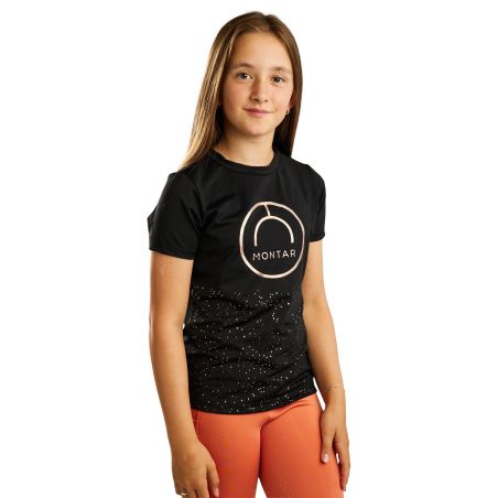 T-shirt a maniche corte Montar MoNille Junior stampato rosegold