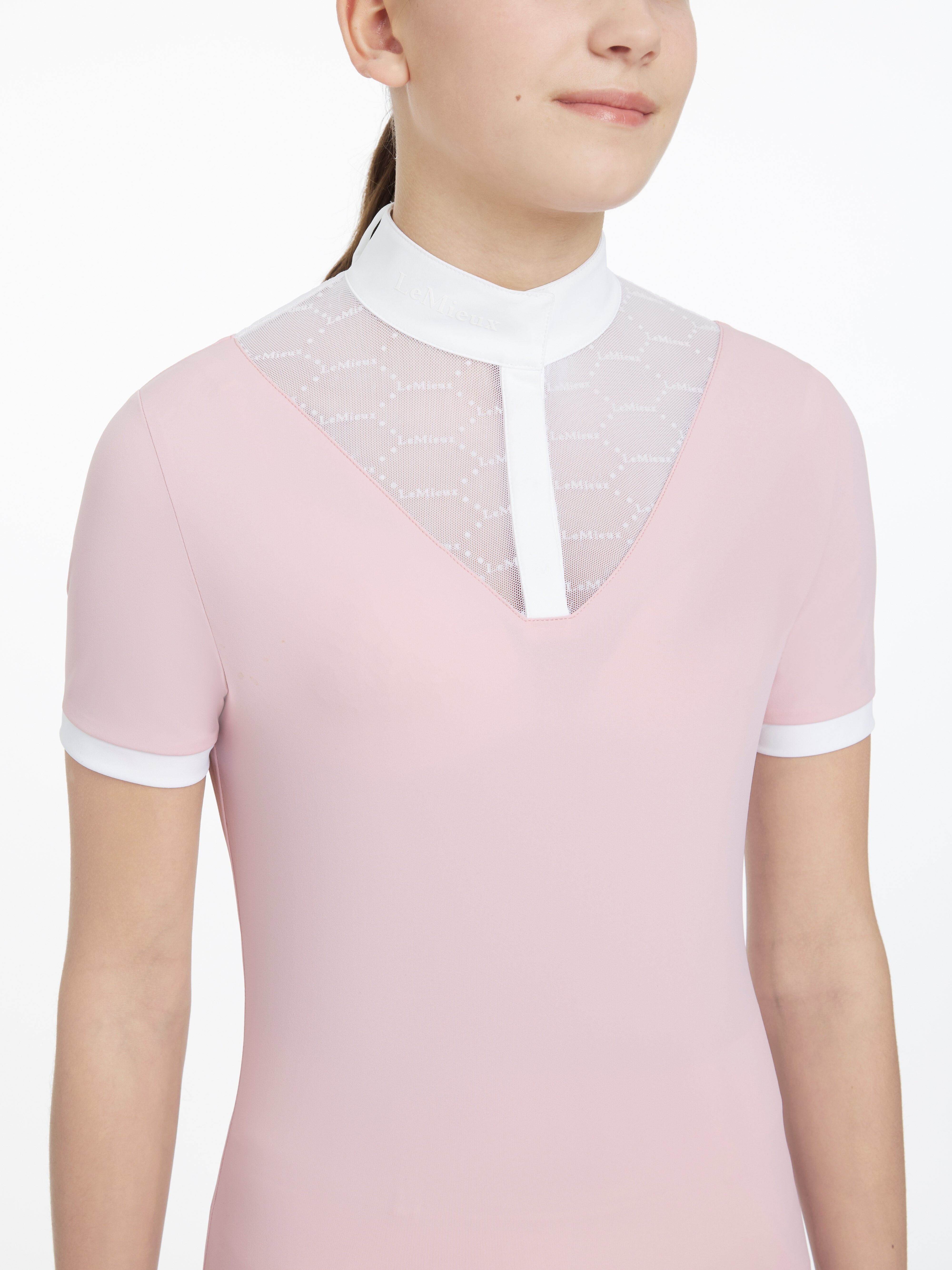 Polo da concorso Eva LeMieux Young Rider maniche corte Pistacchio Verde