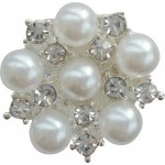 Ferma per capelli con strass/perla