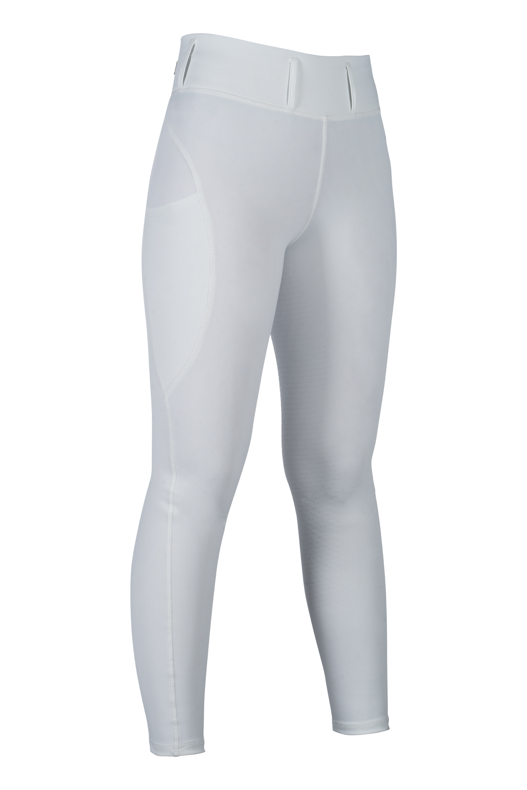 Leggings HKM Jil a vita alta con fondo intero in silicone Bianco Leggings HKM Jil a vita alta con fondo intero in silicone Bianco