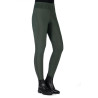 Leggings HKM Jil a vita alta con fondo intero in silicone - Verde oliva
