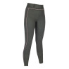 Leggings HKM Juna con fondo intero in silicone - Grigio verde