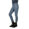 Leggings HKM Pony Dream II con grip in silicone integrale - Blu grigio