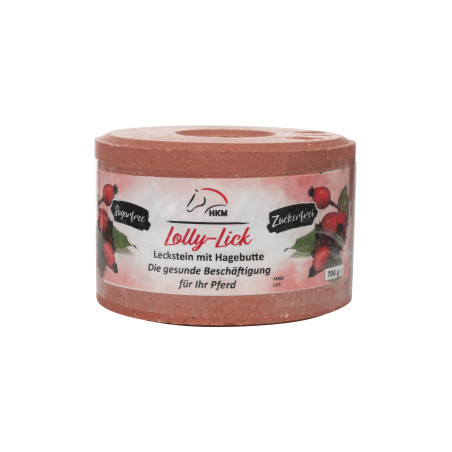 Pietra di sale HKM aromatizzata Lolly Lick Rosa Canina