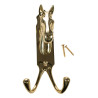 Supporto per testa di cavallo HKM doppio gancio ottone - Ottone
