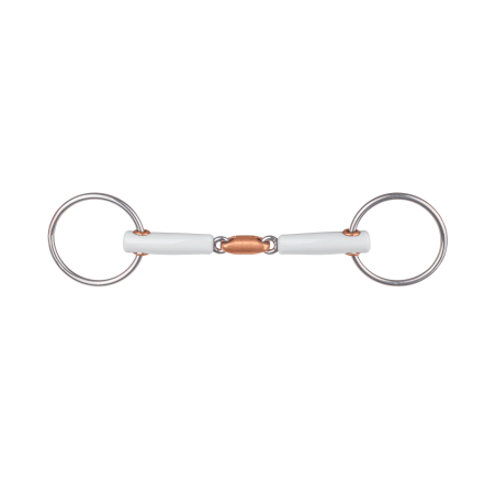 Morso da filetto Beris doppio snodo anello 6 cm