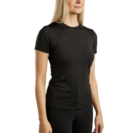 T-shirt in maglia a maniche corte Montar MoStella con logo inciso al laser da donna