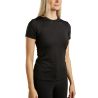 T-shirt in maglia a maniche corte Montar MoStella con logo inciso al laser da donna - Nero