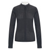 Polo da concorso in mesh Imperial Riding Grandprix a maniche lunghe da donna - Nero