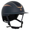 Casco Imperial Riding Olania Deluxe con visiera grande - Marino / oro rosa