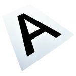 Set di adesivi 12 lettere per coni da addestramento La Gee