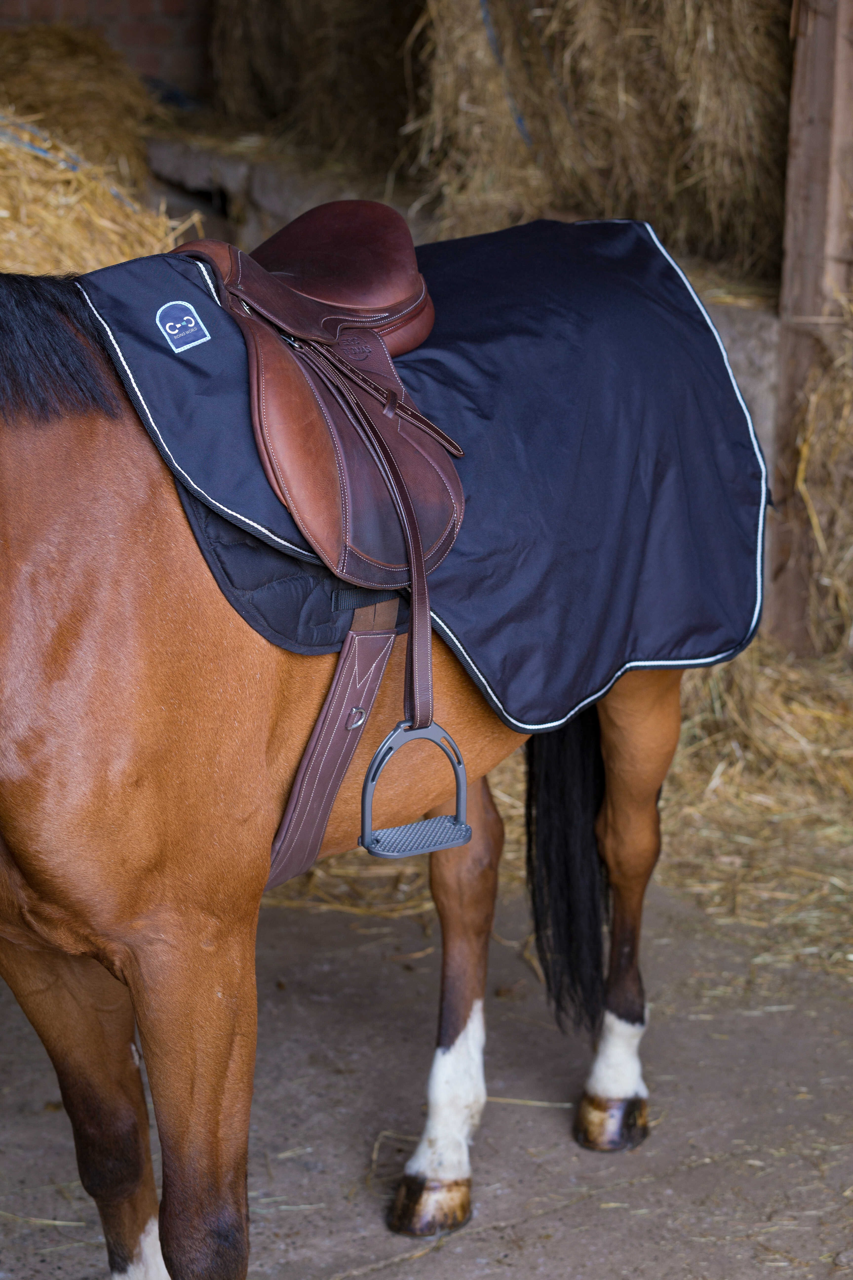 Coprireni Riding World impermeabile foderato in pile Nero