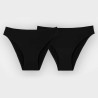 Confezione da 2 culotte Junior Smoon flusso medio e abbondante - Nero