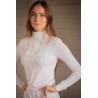 Polo da concorso Pénélope Florence a maniche lunghe - Bianco