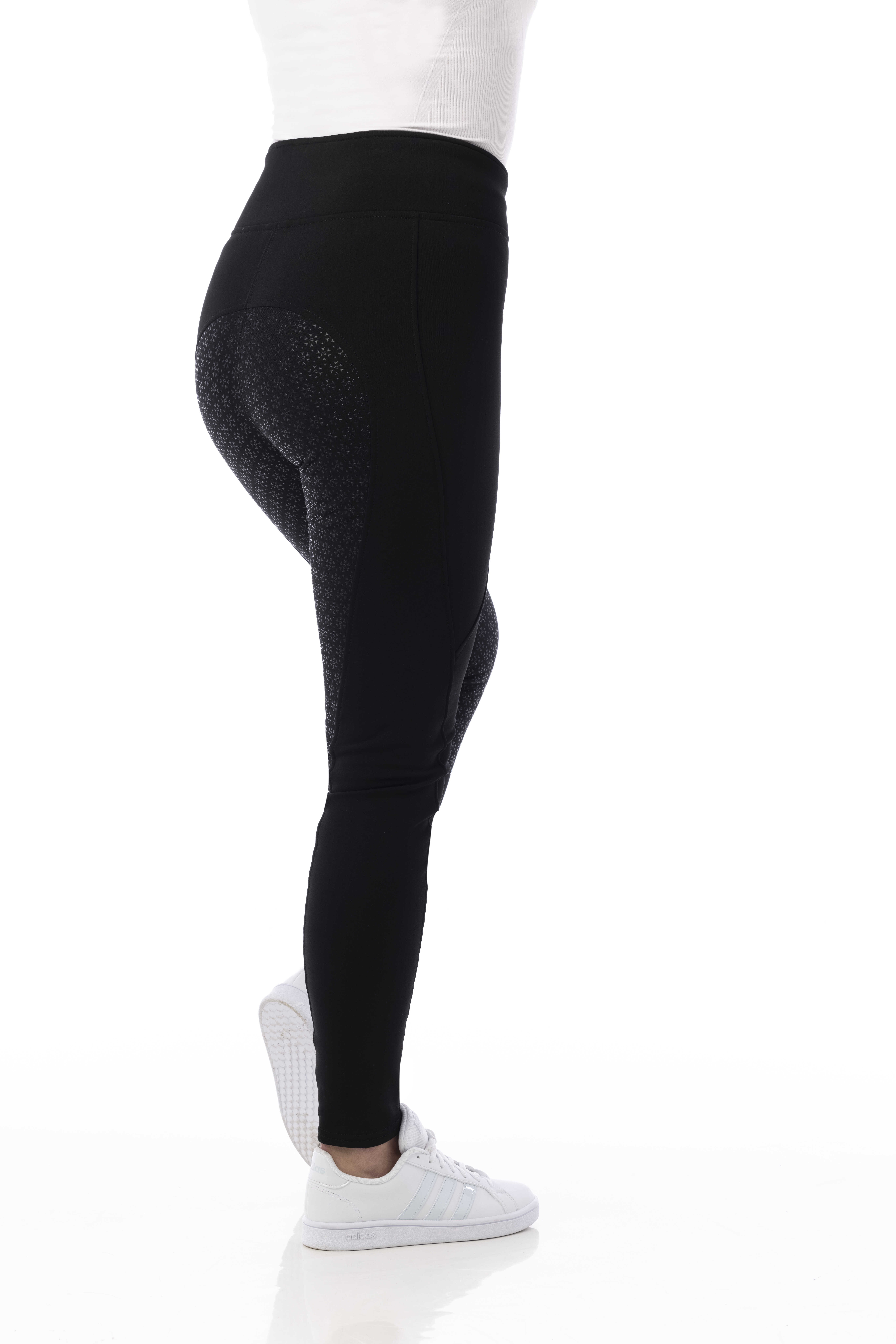 Pantaloni Equithème Dolomyt con fondo in silicone per bambini Nero Pantaloni Equithème Dolomyt con fondo in silicone per bambini Nero