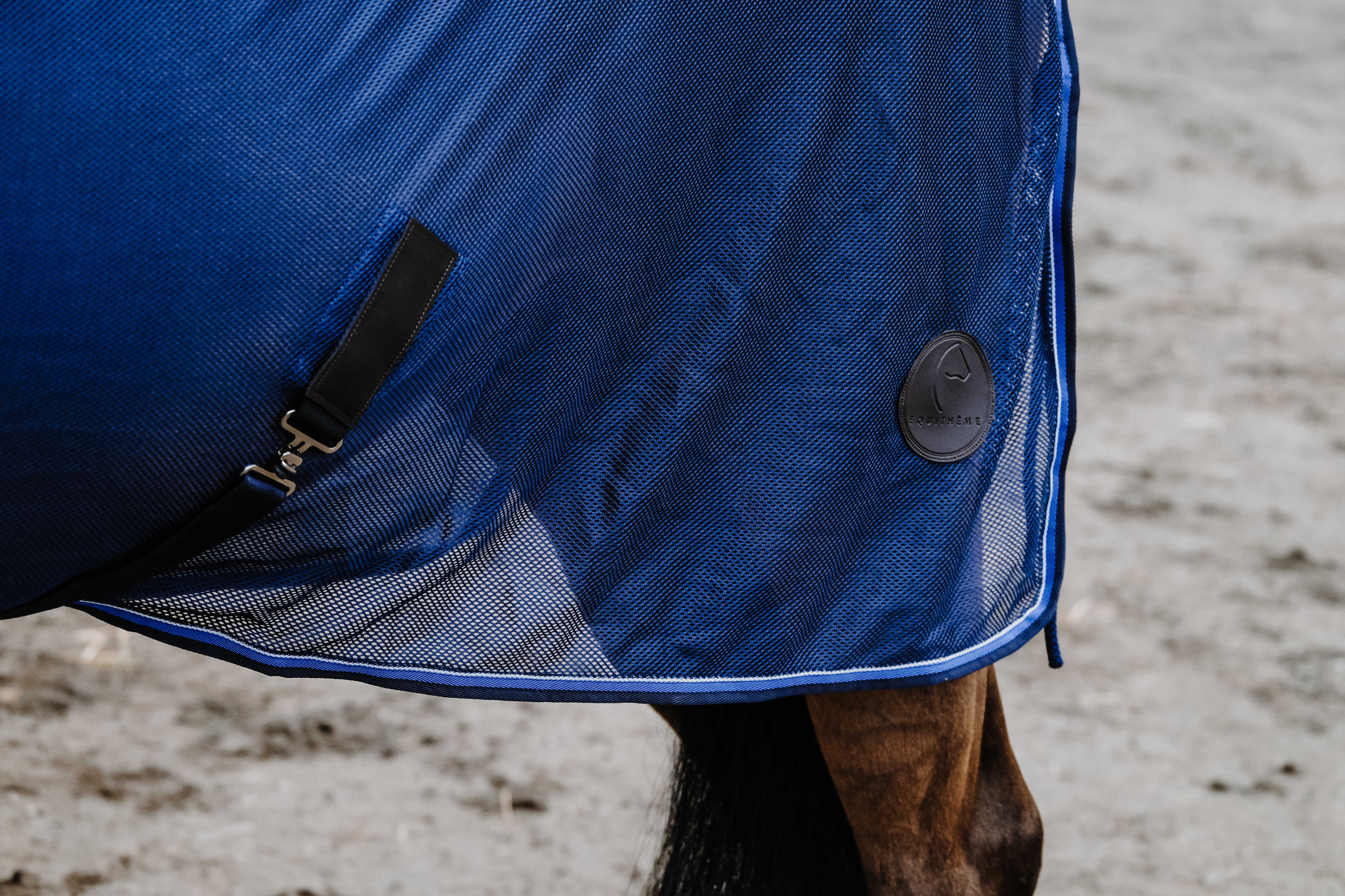 Camicia Equithème Classic 3D mesh Blu navy