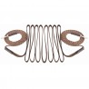 Redini lunghe T de T corda e cinghia - Marrone scuro / beige