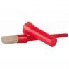 Pennello per zoccoli + tappo T di T - Rosso