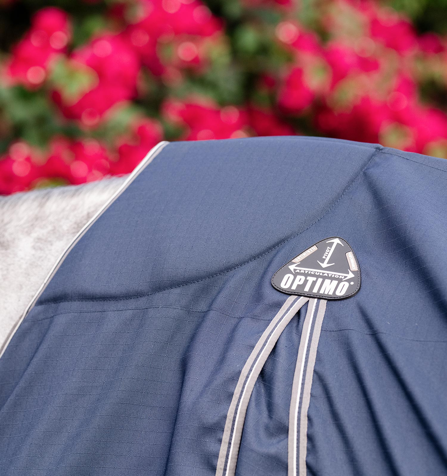 Coperta da box Horseware Rambo Optimo 0g Marino / temporale / grigio argento Blu marino