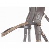Briglia testiera anatomica Hopper T con strass a T - Marrone / dorato