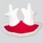 Cuffia natalizia con orecchie a forma di corna di renna