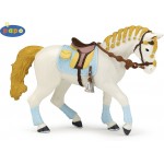 Figura Cavallo della cavallerizza adulta Fashion blu Papo