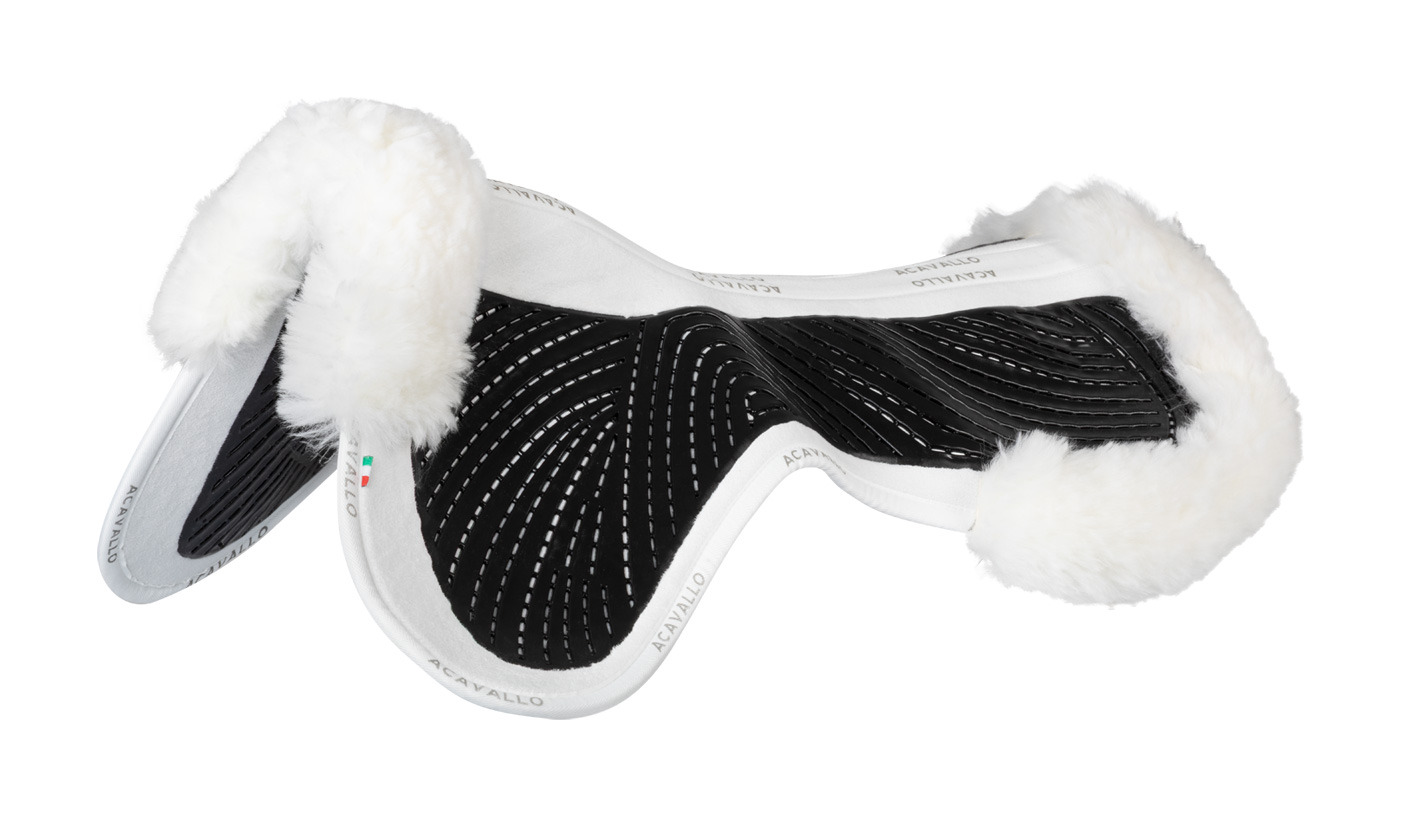 Ammortizzatore in memory foam con rialzo anteriore e posteriore Acavallo Nero / naturale