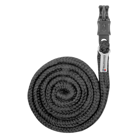 Longhina d’attacco Plus Waldhausen con moschettone antipanico, finitura ferramenta scura