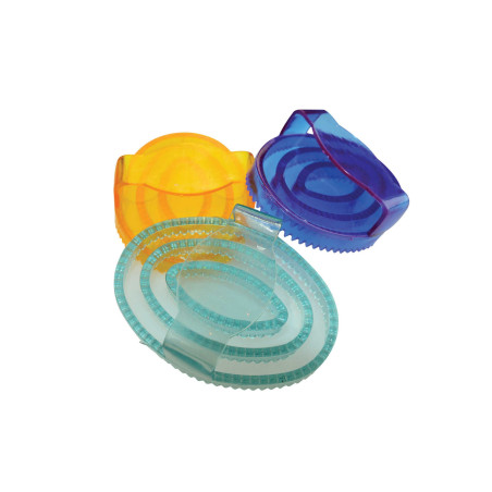 Striglia ovale in gomma glitterata per bambini