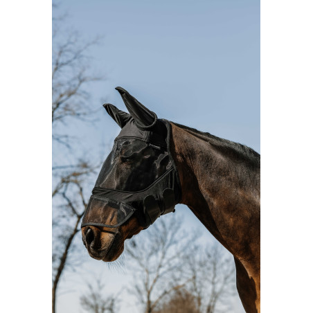 Maschera anti-mosche anti-UV Equithème Soft con naso