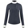 Polo a maniche lunghe Blaire Horze donna - Blu navy