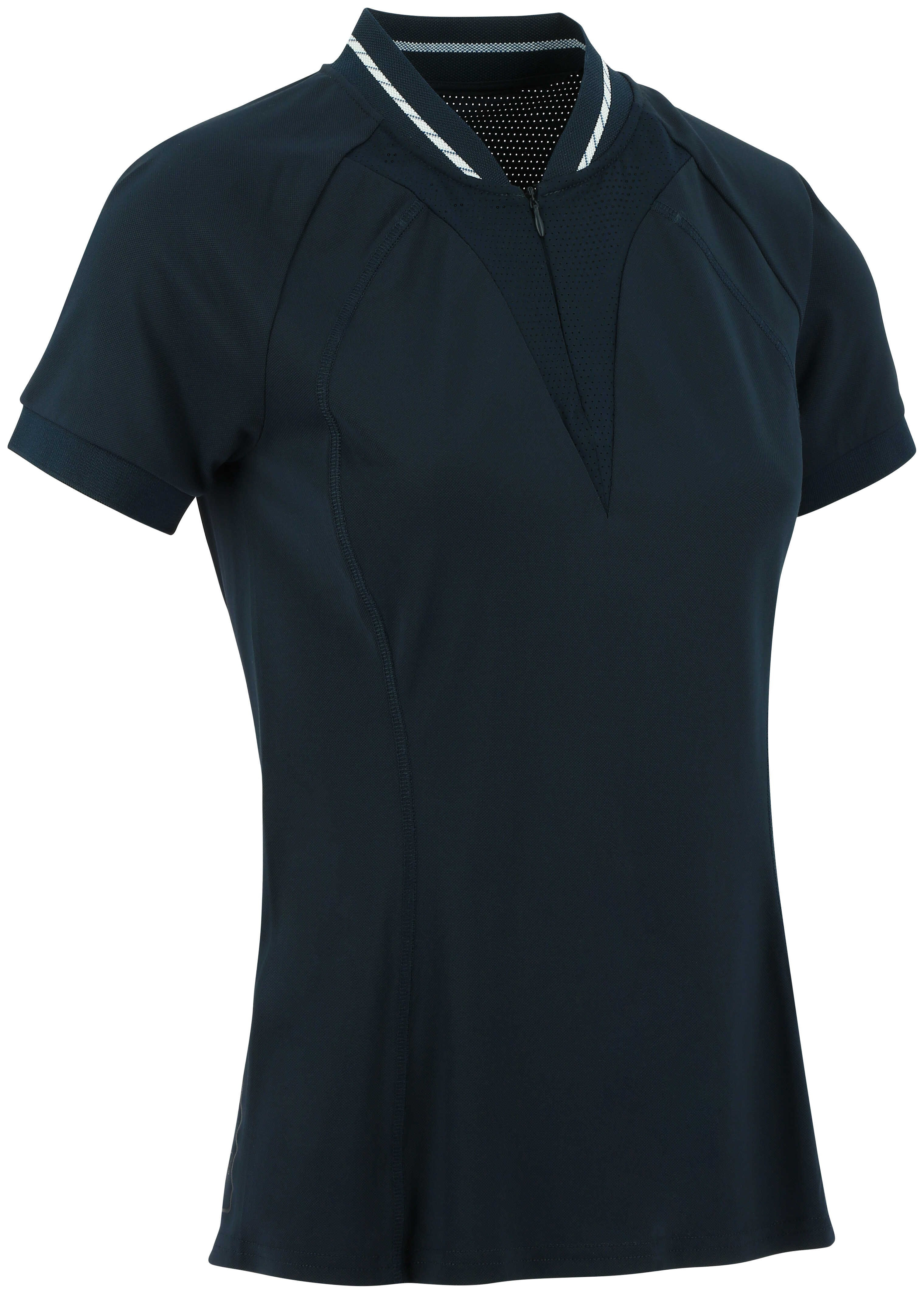 Polo Equithème Elodie Maniche corte Blu navy