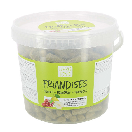 Dolcetti per cavalli al gusto pera e uva Hippotonic