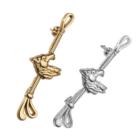 Fermacravatta con testa di cavallo