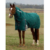 Coperta Weatherbeeta ComFiTec Dynamic Turnout 220g con collo staccabile - Verde foresta / blu navy