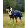 Coperta impermeabile per cani WeatherBeeta ComFiTec Premier Deluxe - Blu navy / bordeaux