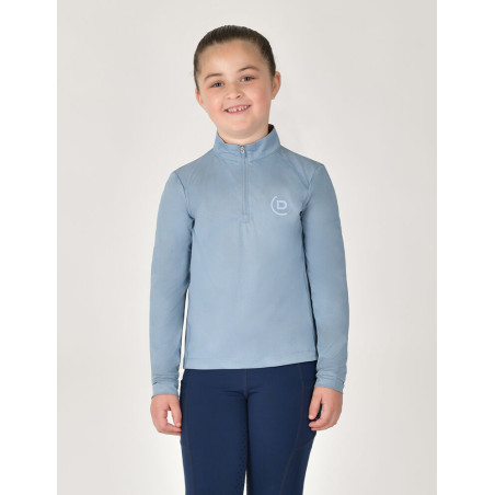 Top da equitazione Dublin traspirante a maniche lunghe per bambini