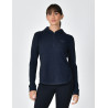 Felpa a maniche lunghe con cappuccio Weatherbeeta London Layer da donna - Marlé blu mare scuro