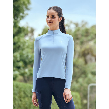 Top da equitazione a maniche lunghe Dublin traspirante da donna