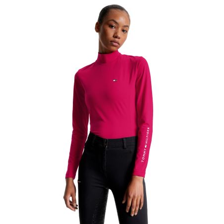 Base Layer Tommy Hilfiger Equestrian a maniche lunghe con collo per donna